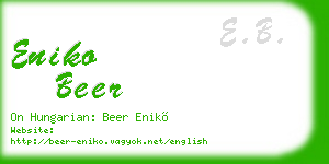eniko beer business card